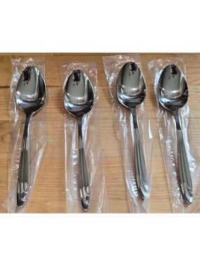 Reed & Barton Elise Set of 4 Teaspoons Stainless Flatware KOREA H6217 NOS